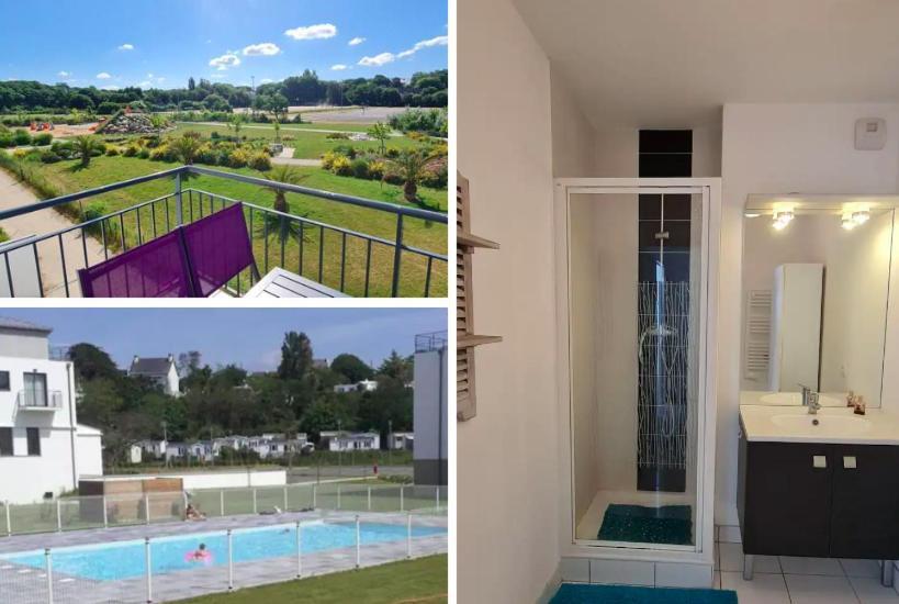 Appartement Devant La Plage Avec Piscine Concarneau Zewnętrze zdjęcie